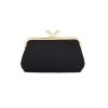 ANYA HINDMARCH Maud Clutch Tassel In Black Satin