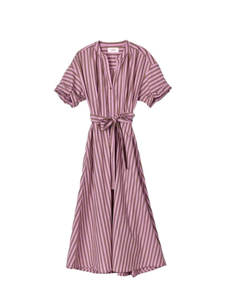 XIRENA Liora Dress In Fig Stripe