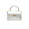 MARNI Metallic Top Handle Tote Bag In Silver