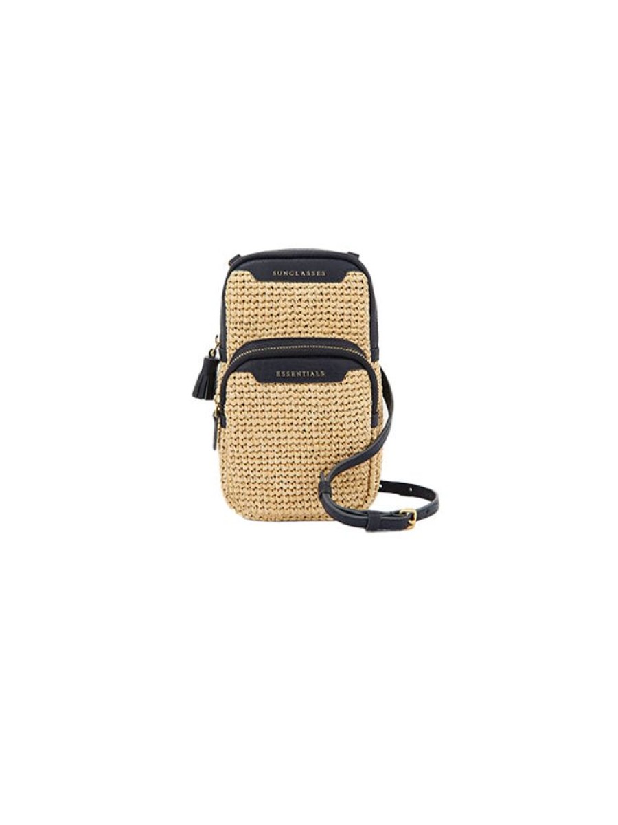 ANYA HINDMARCH Essentials Cross Body In Raffia With Marine