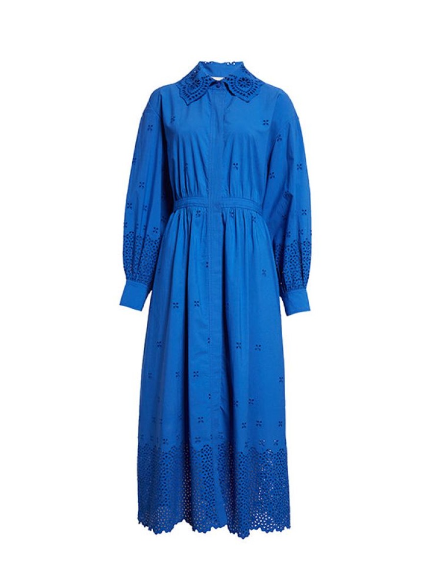 ULLA JOHNSON Adette Dress In Cobalt