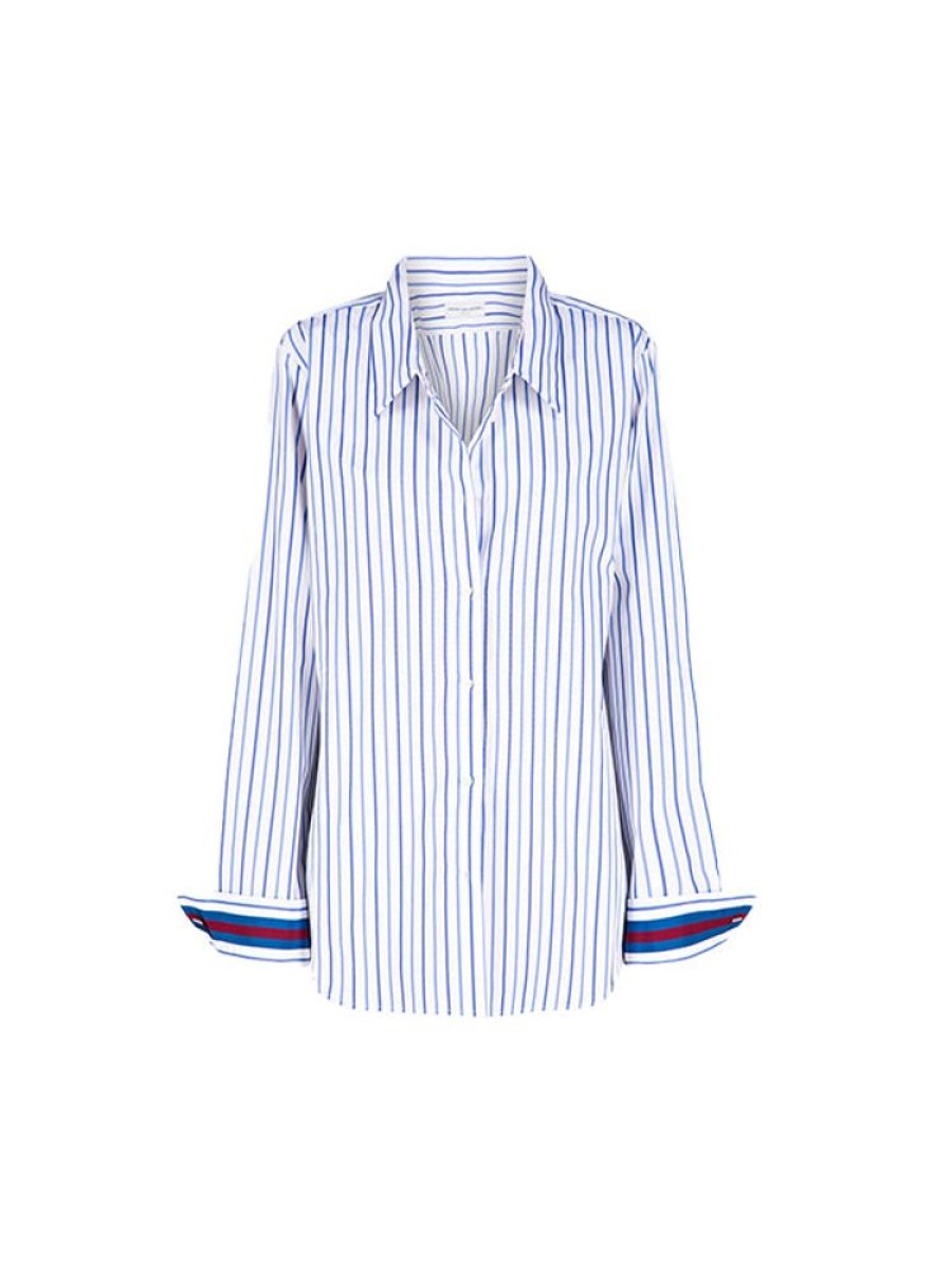 DRIES VAN NOTEN Celina Tape Shirt In Light Blue