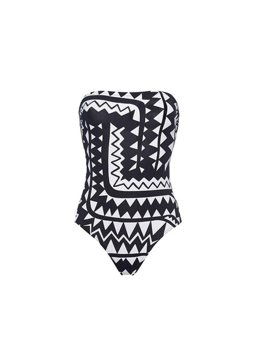 ERES Totem Bustier One Piece In Imprime Tribu