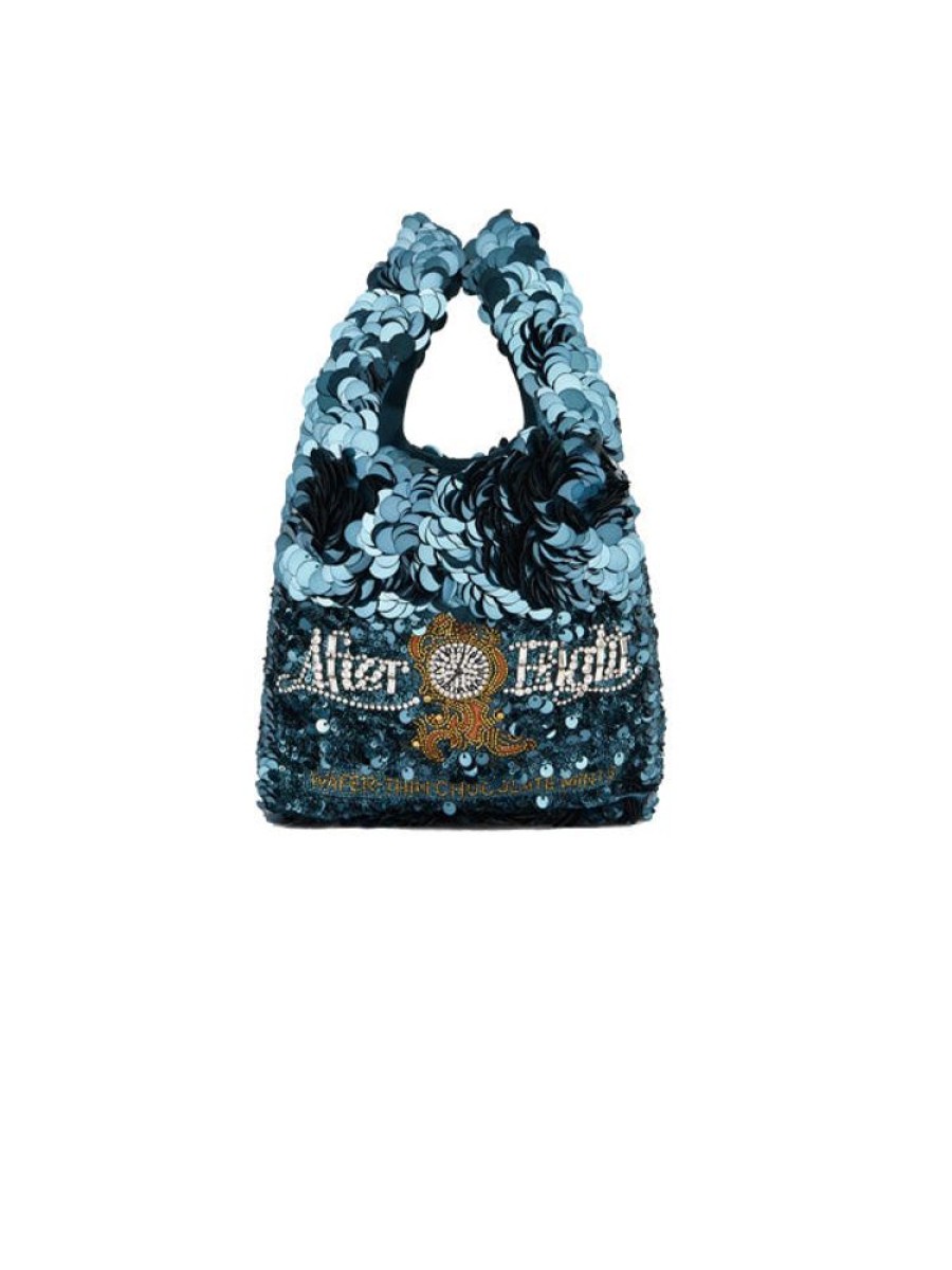 ANYA HINDMARCH Anya Brands Mini Tote After Eight In Dark Teal