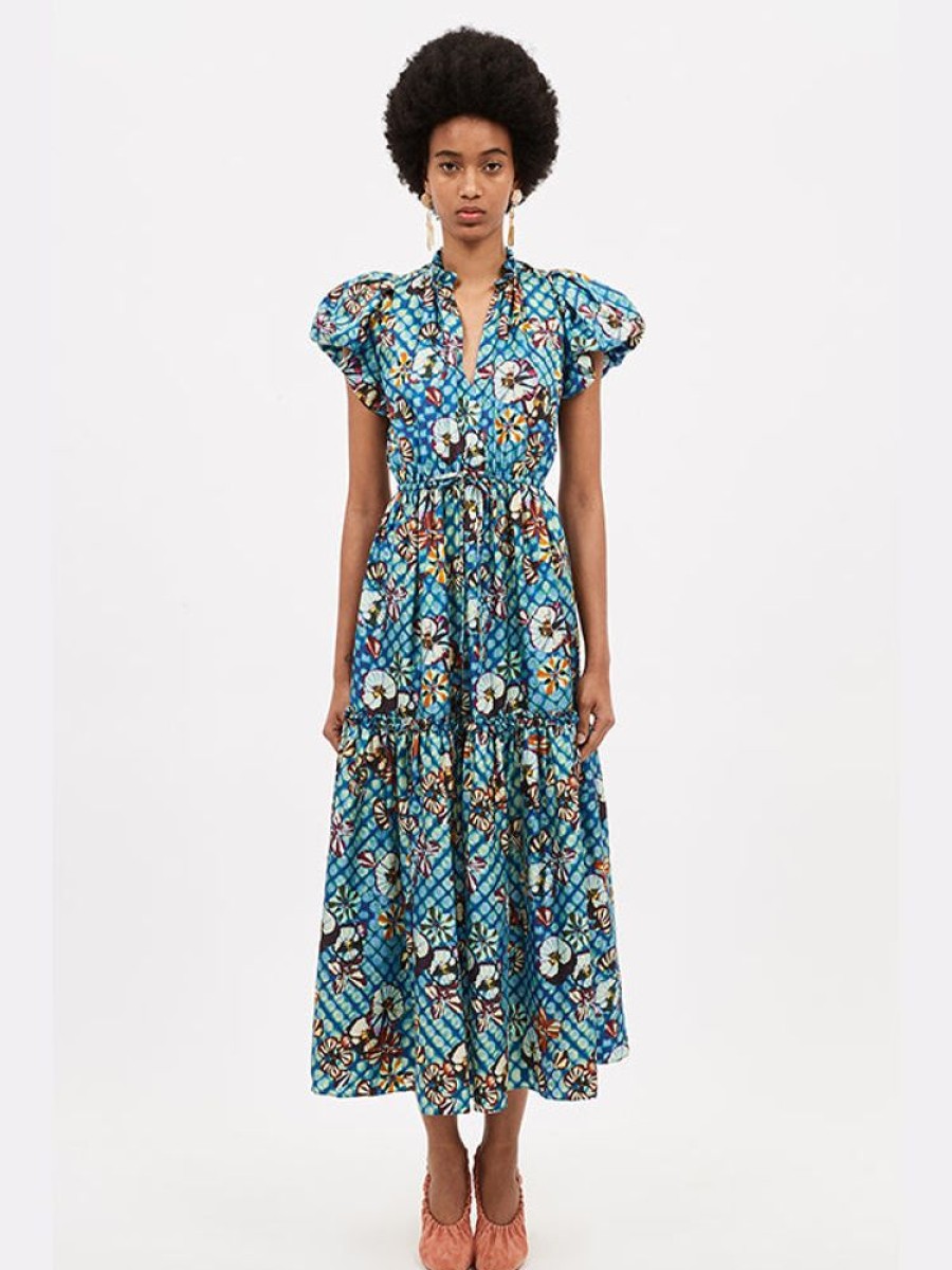 ULLA JOHNSON Scarlett Dress In Azul