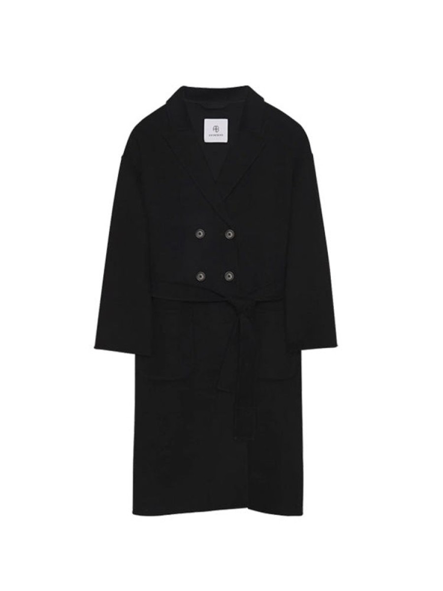 ANINE BING Dylan Cashmere Coat In Black