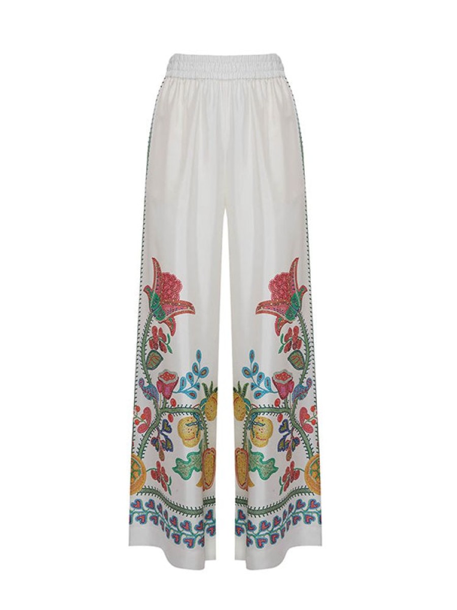 LA DOUBLEJ Palazzo Pants In Grenadilla Placee