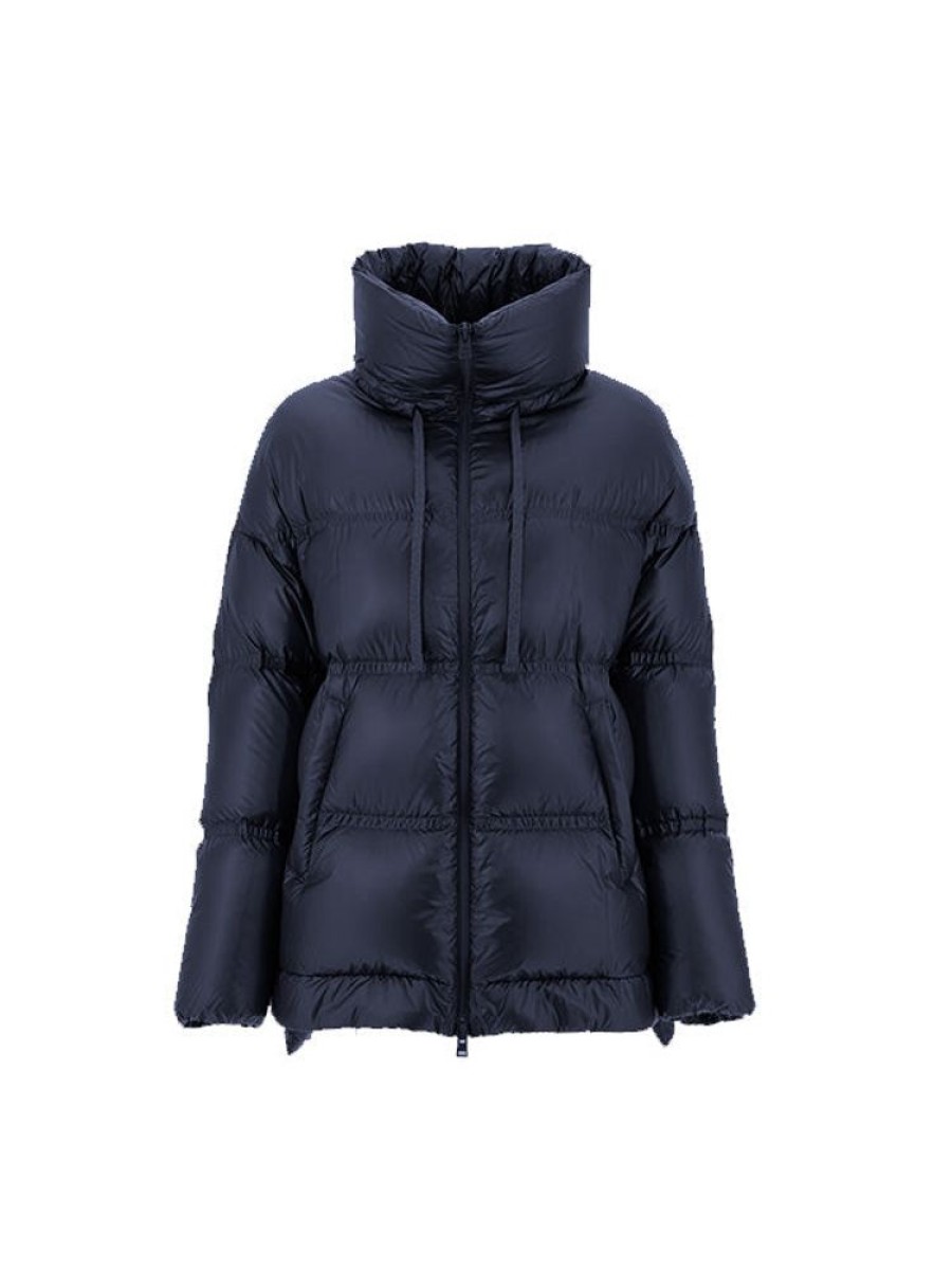 HERNO Down Jacket Midi In Navy