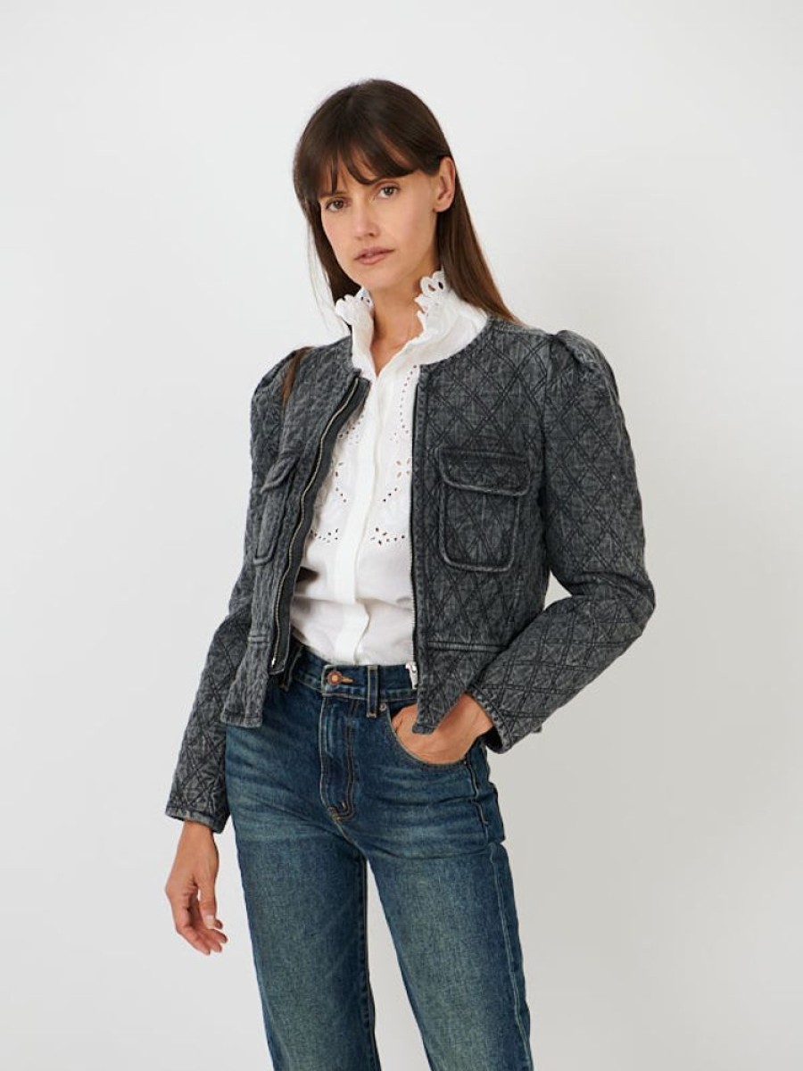 ISABEL MARANT ETOILE Deliona Jacket In Dark Grey