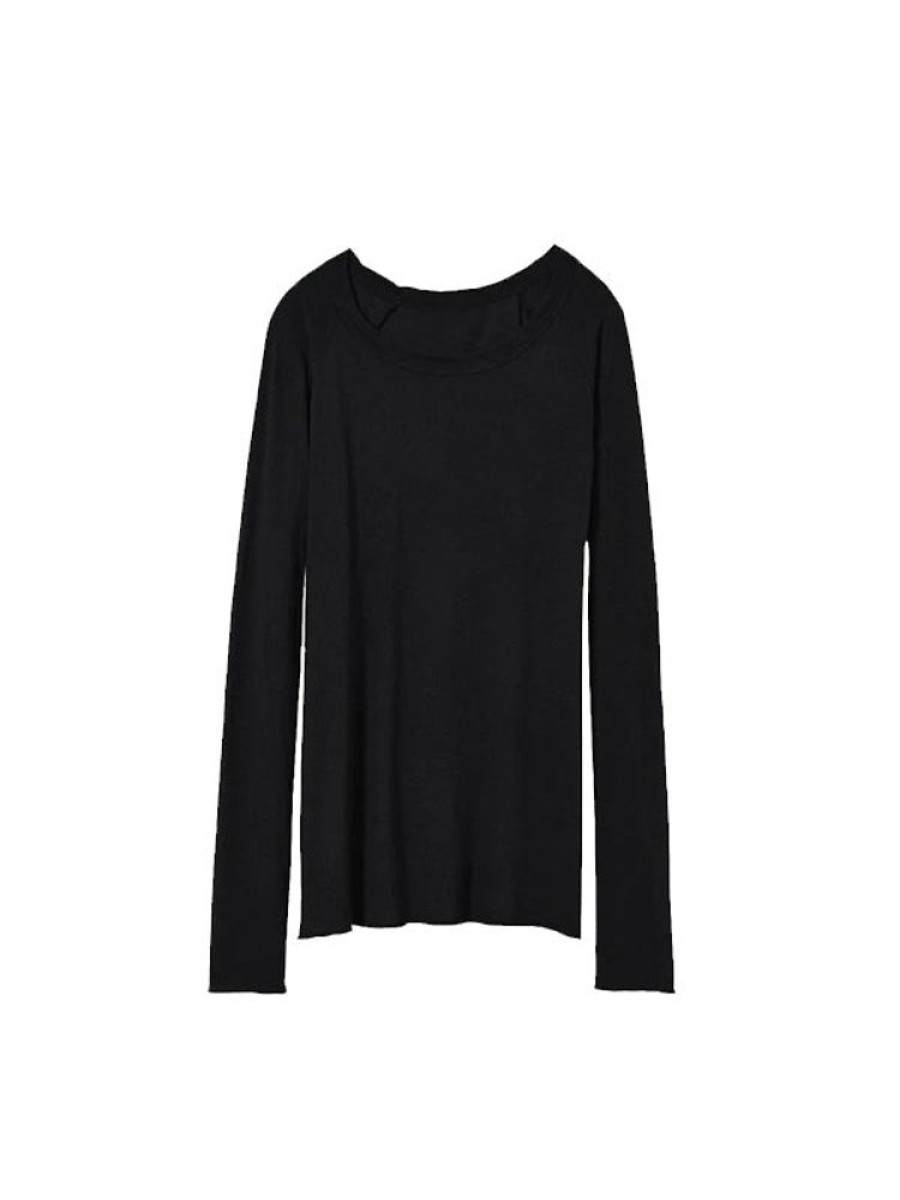 NILI LOTAN Long Sleeve T-Shirt In Black