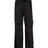 JAMES PERSE Stretch Poplin Wide Leg Pant In Black