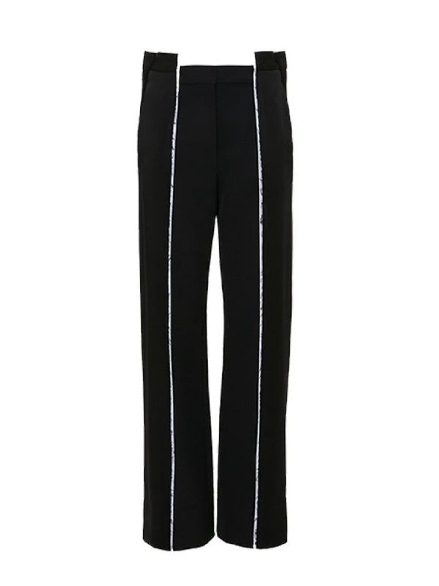 VICTORIA BECKHAM Straight Leg Deconstructed Trouser In Black