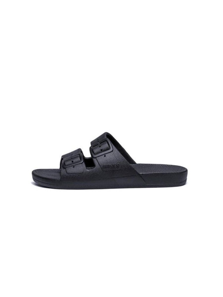 FREEDOM MOSES Solid Slides In Black