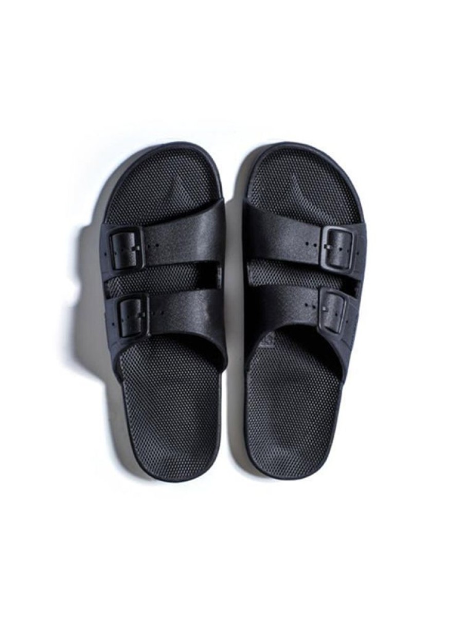 FREEDOM MOSES Solid Slides In Black