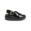 DRIES VAN NOTEN Crisscross Platform In Fussbett In Black