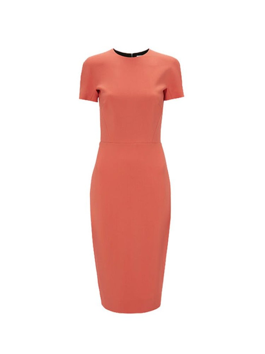 VICTORIA BECKHAM T-Shirt Dress In Papaya