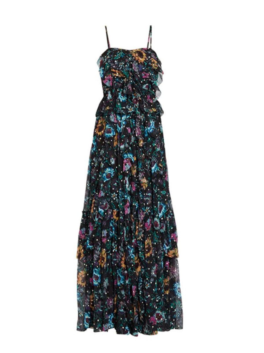 ULLA JOHNSON Colette Gown In Black Iris