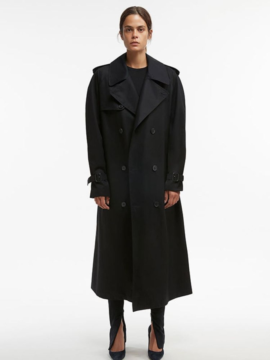 WARDROBE.NYC Trench Coat In Black