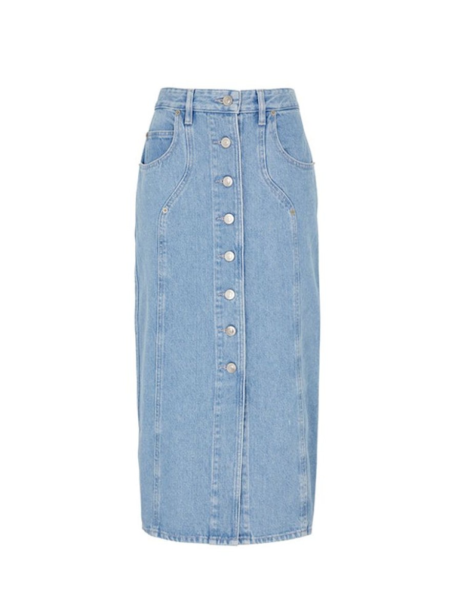 ISABEL MARANT ETOILE Vandy Skirt In Light Blue