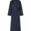 ANINE BING Dylan Maxi Coat In Navy