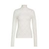 PROENZA SCHOULER WHITE LABEL Pointelle Diamonds Turtleneck Top In Off White