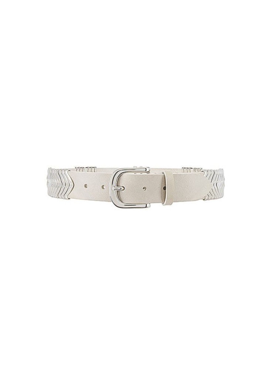 ISABEL MARANT Tehora Belt In Chalk/Silver