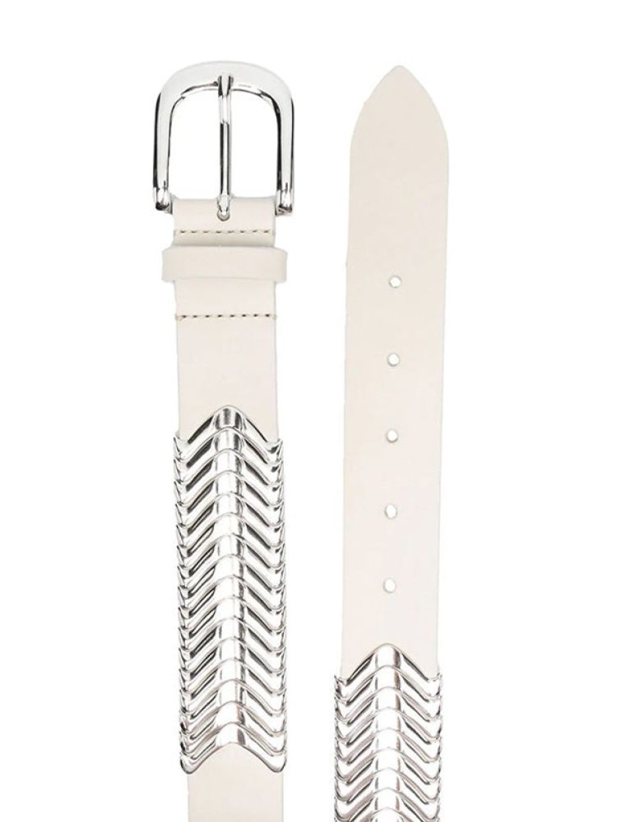 ISABEL MARANT Tehora Belt In Chalk/Silver