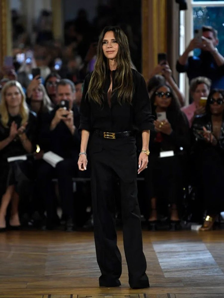 VICTORIA BECKHAM Contrast Bib Shirt In Black