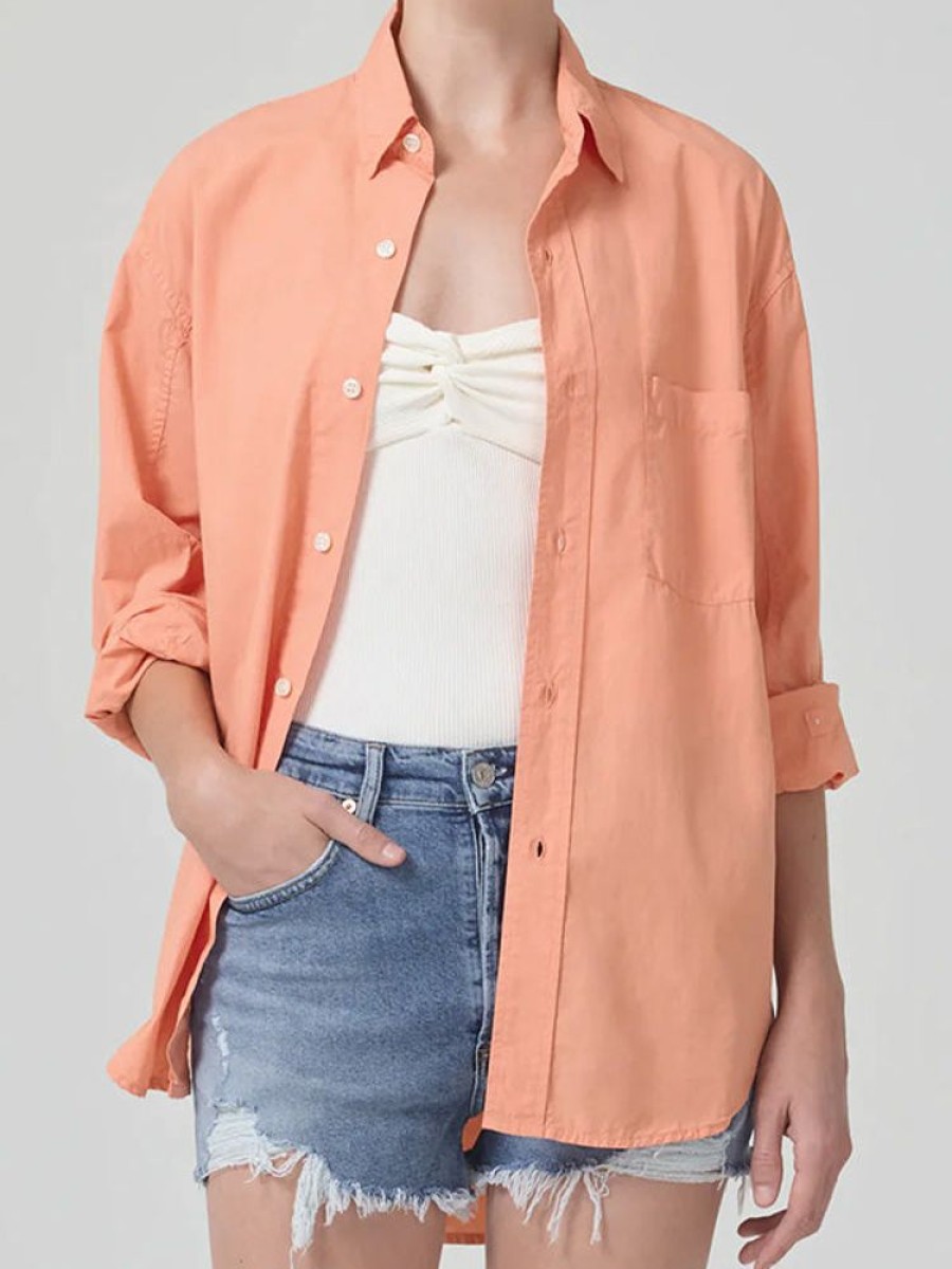 CITIZENS OF HUMANITY Kayla Shirt In Papaya