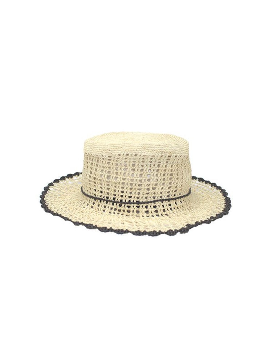 SENSI STUDIO Crochet Hippie In Natural/Black