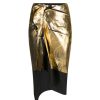 DRIES VAN NOTEN Sinam Metallic Skirt In Gold