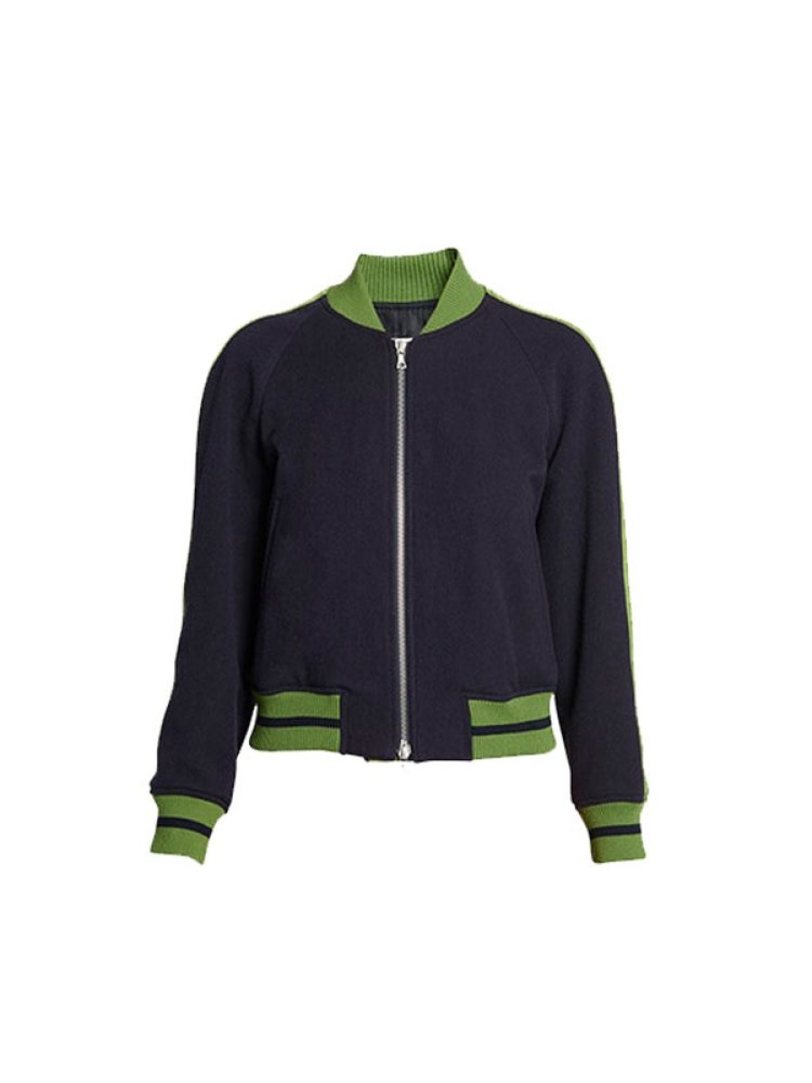 DRIES VAN NOTEN Valory Tape Jacket In Navy