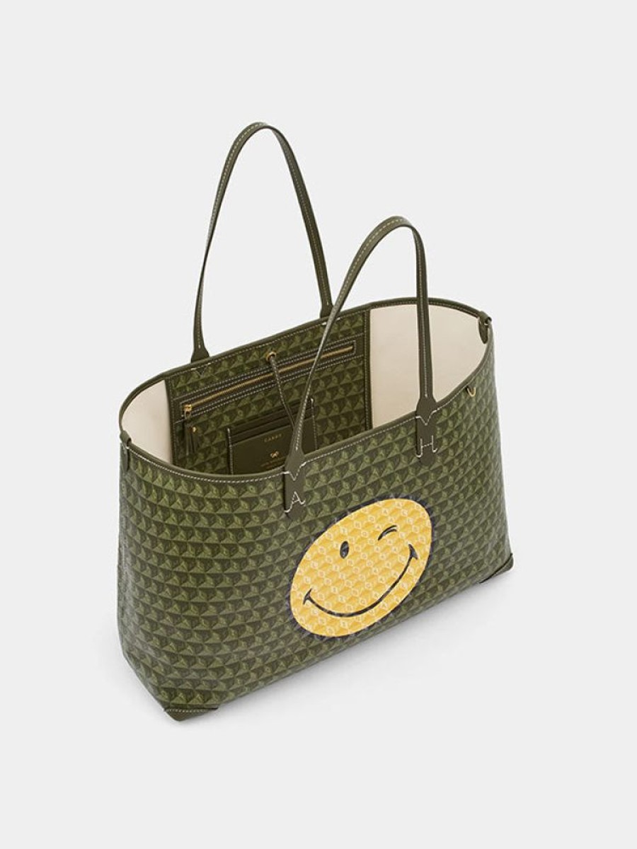 ANYA HINDMARCH I Am A Plastic Bag Tote Wink In Fern