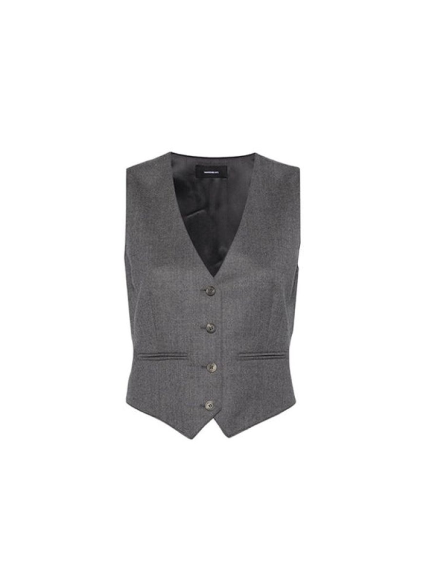 WARDROBE.NYC Waistcoat In Charcoal