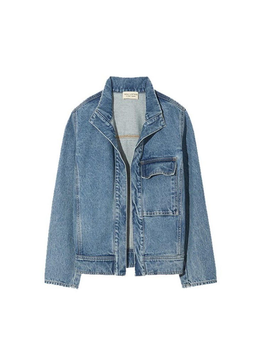 NILI LOTAN Marilou Denim Jacket In Summer Wash