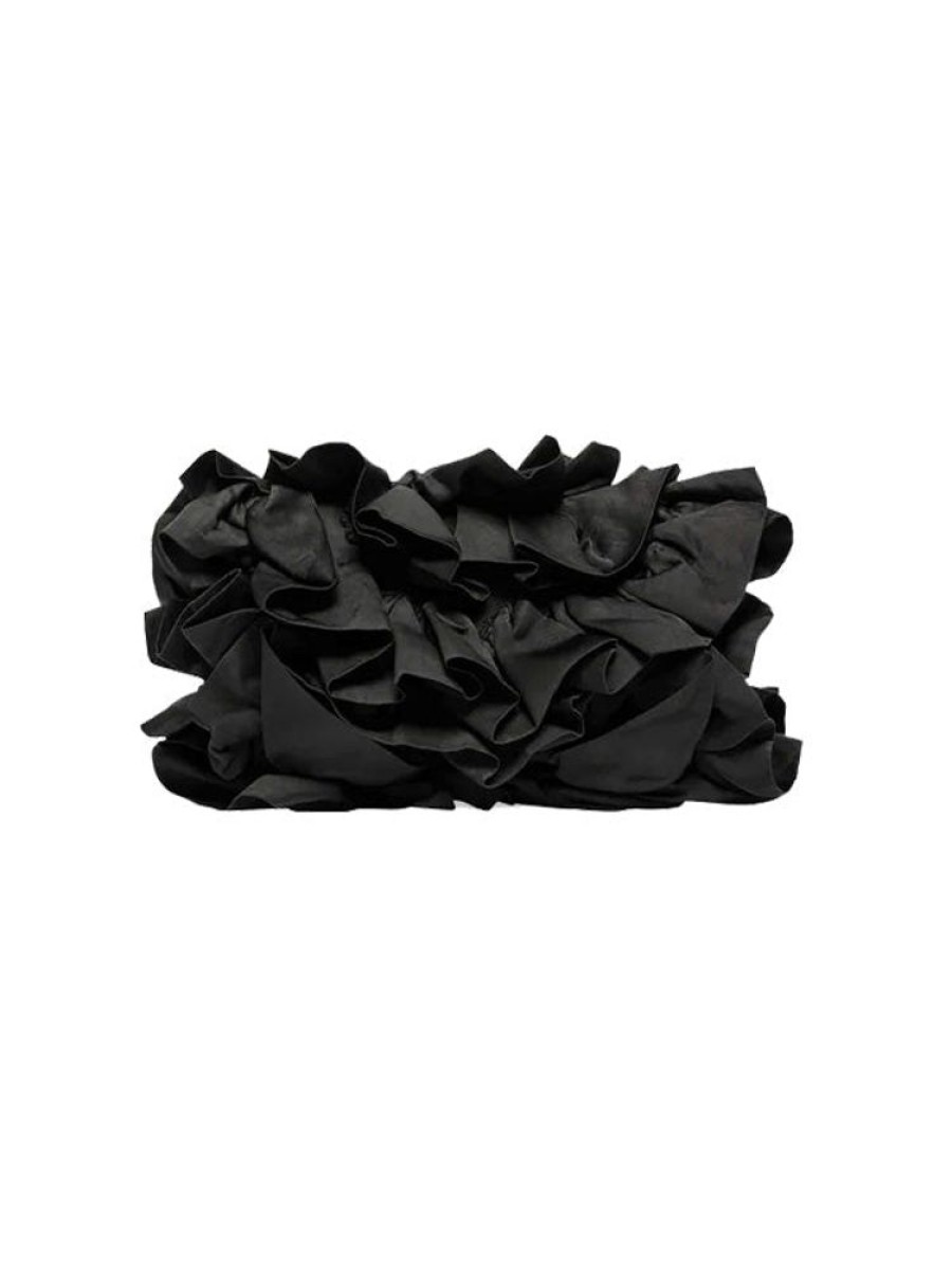 DRIES VAN NOTEN Ruffle Bag In Black