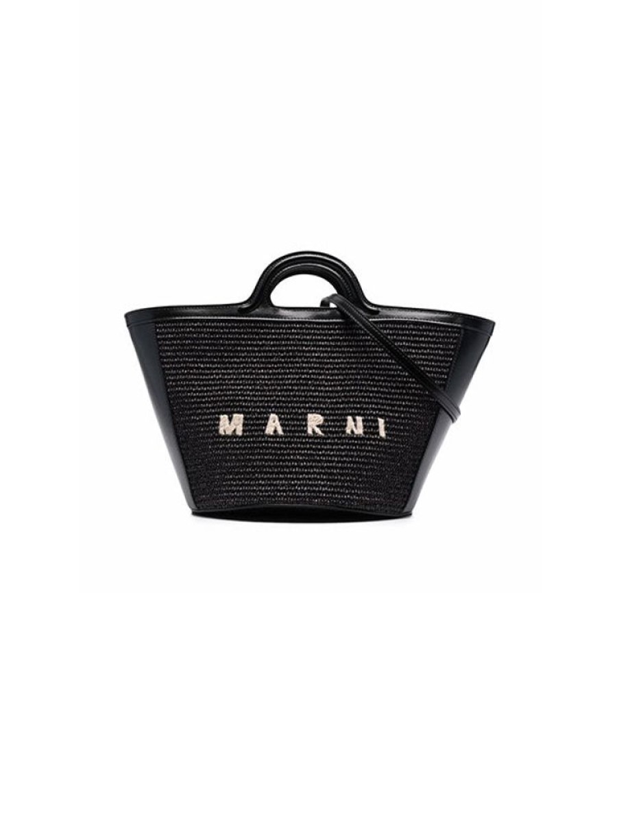 MARNI Tropicalla Bag In Piccola Rafia Nero