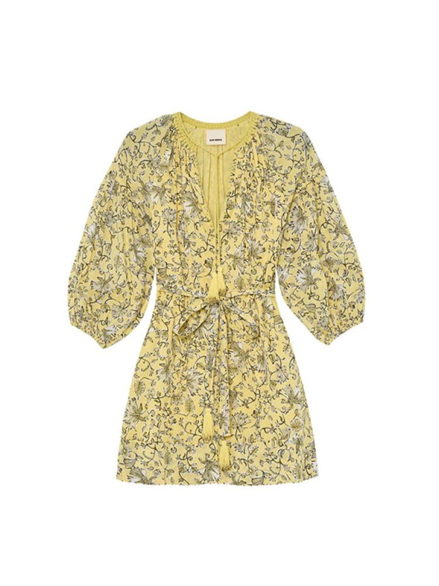 ILIO NEMA Peithos Dress In Yellow Batik