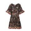 ULLA JOHNSON Malie Dress In Obsidian Botanica