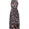 ULLA JOHNSON Samar Dress In Obsidian Botanica