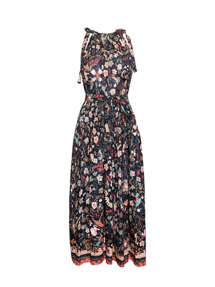 ULLA JOHNSON Samar Dress In Obsidian Botanica