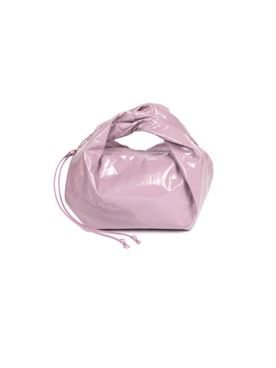 DRIES VAN NOTEN Twist Leather Tote In Lilac