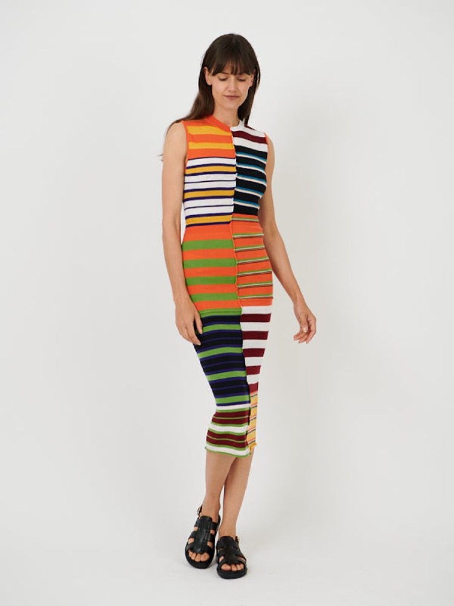 MARNI Sleeveless Midi Dress In Multicolour