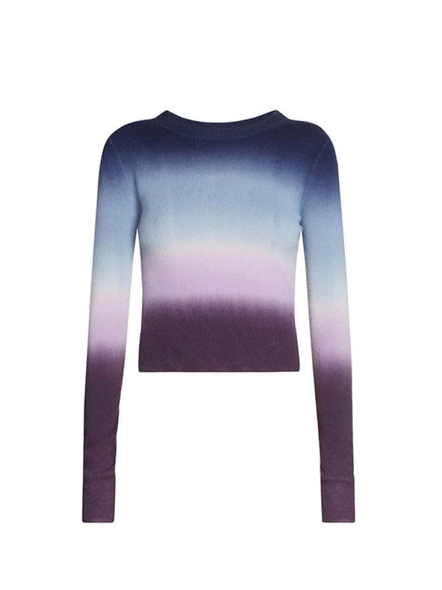 ALTUZARRA Camarina Sweater In Aubergine Dip Dye