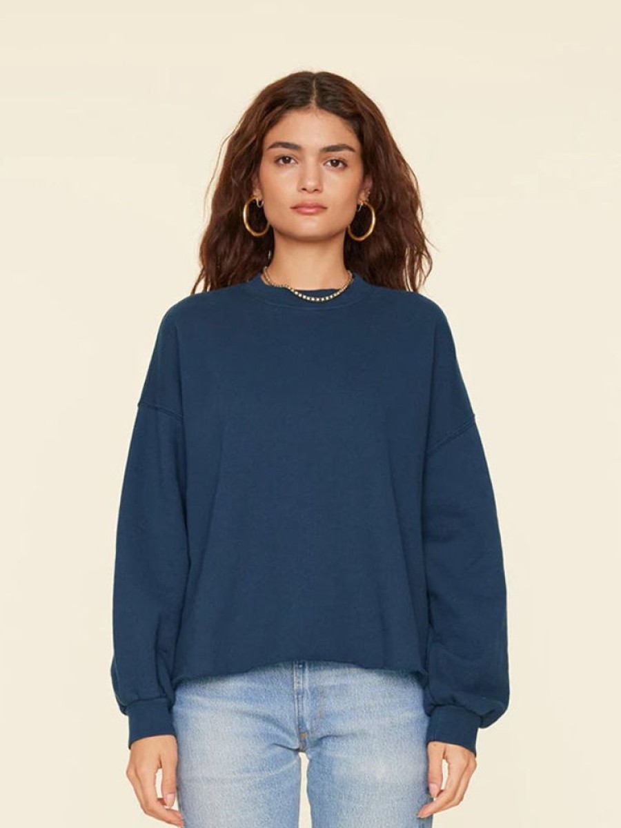 XIRENA Honor Sweatshirt In Rain Blue