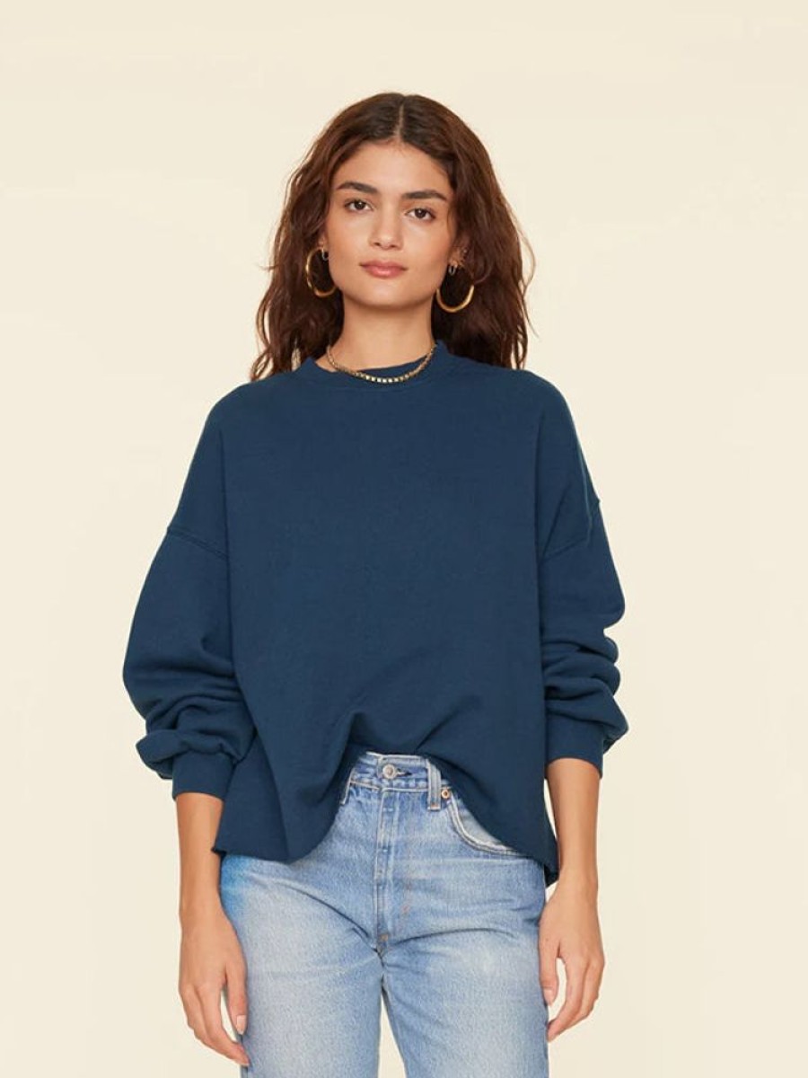 XIRENA Honor Sweatshirt In Rain Blue