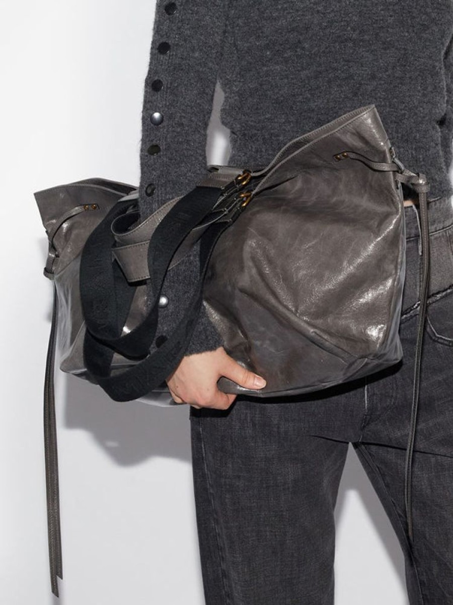 ISABEL MARANT Wardy Shoulder Bag In Anthracite