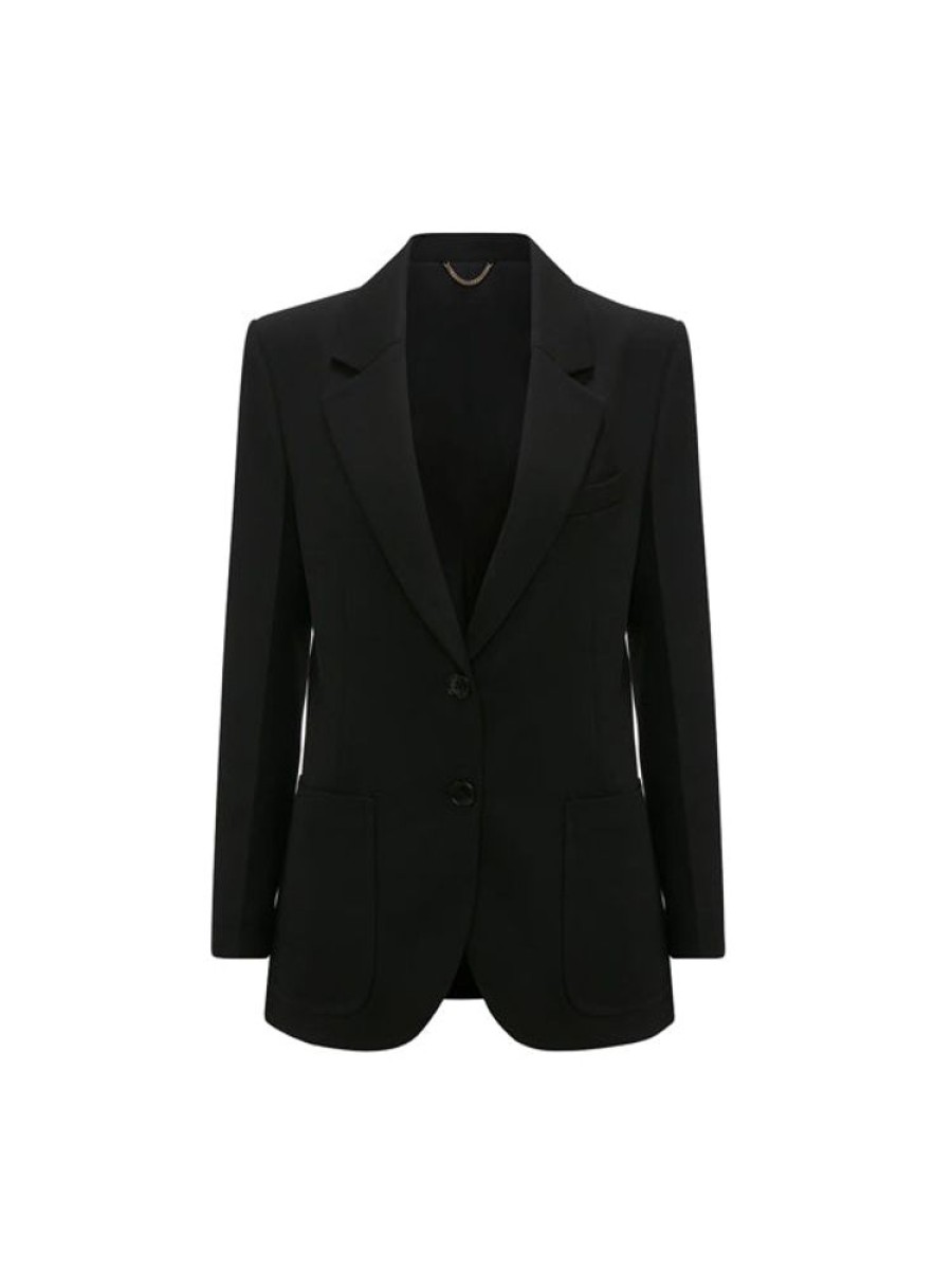 VICTORIA BECKHAM Patch Pocket Jacket In Black