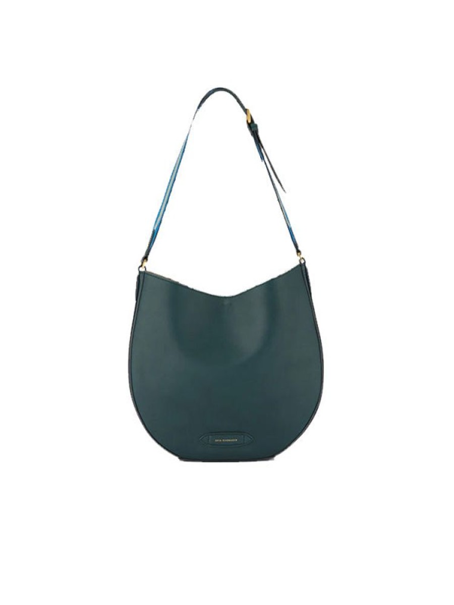 ANYA HINDMARCH Nastro Small Hobo In Kelp Polished Leather