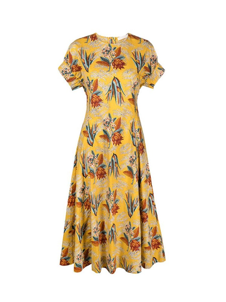 ULLA JOHNSON Devon Dress In Marigold